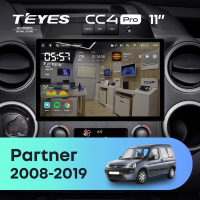 Штатная магнитола для Peugeot Partner (2008-2019) (Экран 11") - Teyes CC4 Pro на Android 13, 8-ядер, 8ГБ-128ГБ, SIM-слот