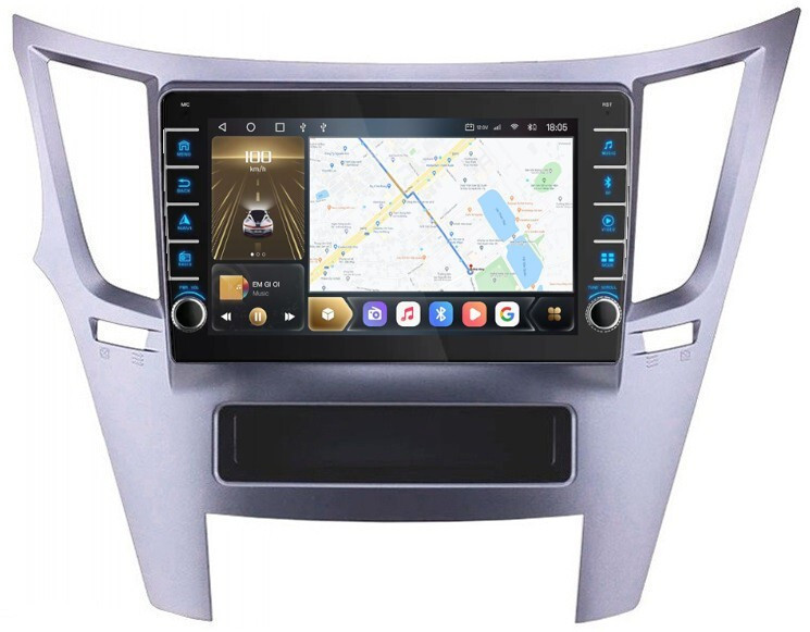 Магнитола для Subaru Legacy, Outback 2009-2015 - Carmedia OL-9514 (крутилки) QLed, Android 10, ТОП процессор, CarPlay, SIM-слот (CarPlay)
