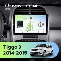 Штатная магнитола для Chery Tiggo 3 (2014-2015) - Teyes CC4L на Android 14, 8-ядер, 6ГБ-64ГБ, SIM-слот
