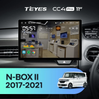 Штатная магнитола для Honda N-BOX 2 JF3/4 (2017-2021) Правый руль (Экран 11") - Teyes CC4 Pro на Android 13, 8-ядер, 12ГБ-256ГБ, SIM-слот