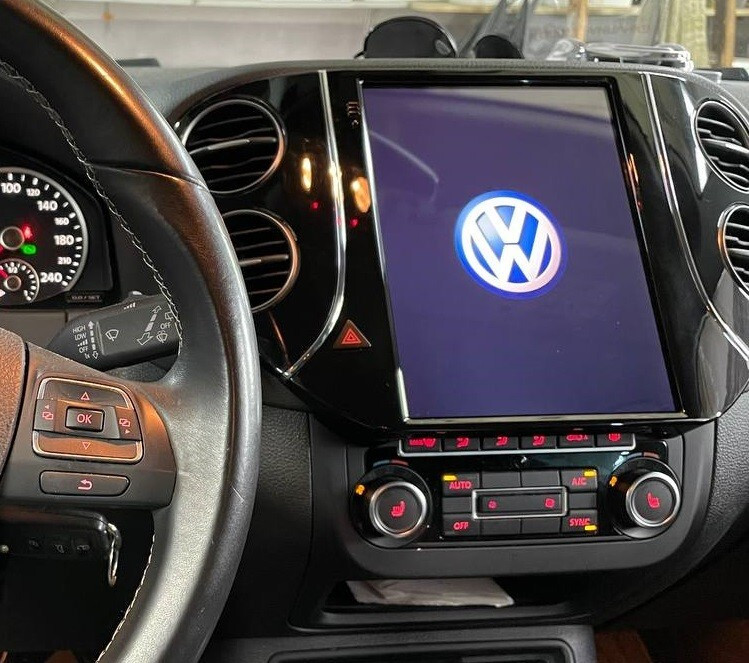 Магнитола для Volkswagen Tiguan 2007-2017, Golf Plus - Carmedia ZF-1081-DSP ("Тесла-Стиль") на Android 9, 6-ТУРБО ядер, 4ГБ-64ГБ (CarPlay)