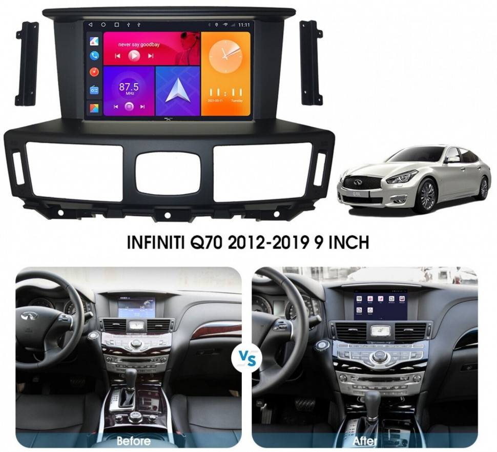 Магнитола для Infiniti Q70 2014-2018 - Carmedia SF-9100 Android 10, 8-ядер, SIM-слот (CarPlay)