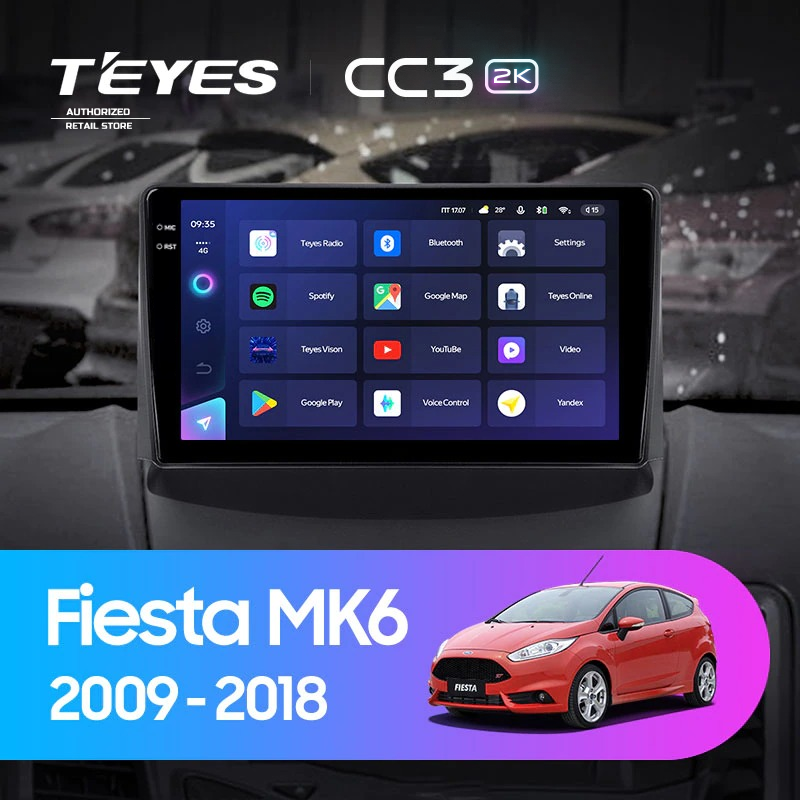 Штатная магнитола Teyes CC3 2K 360 6/128 Ford Fiesta 6 (2009-2018) F1 Тип-A