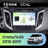 Штатная магнитола для Hyundai Creta 1 / IX25 (2015-2019) с кнопками - Teyes CC4L на Android 14, 8-ядер, 6ГБ-64ГБ, SIM-слот