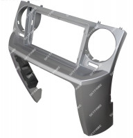 Магнитола для Land Rover Discovery 2005-2009 (серебро/черная) - Carmedia SF-9703 (крутилки) QLed, Android 10, ТОП процессор, CarPlay, SIM-слот (только с установкой в Москве) (CarPlay)