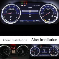 Электронная панель приборов Toyoya Land Cruiser 200 2008-2015 - Carmedia NH-LCD-T01 с сенсорным LCD / ЖК 12.3" экраном QLED (CarPlay)