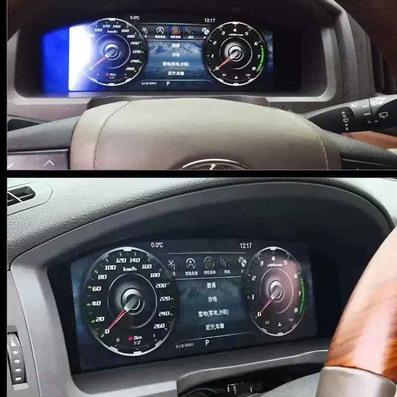 Электронная панель приборов Toyoya Land Cruiser 200 2008-2015 - Carmedia NH-LCD-T01 с сенсорным LCD / ЖК 12.3" экраном QLED (CarPlay)