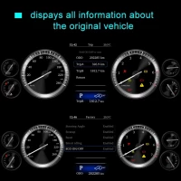 Электронная панель приборов Toyoya Land Cruiser 200 2008-2015 - Carmedia NH-LCD-T01 с сенсорным LCD / ЖК 12.3" экраном QLED (CarPlay)