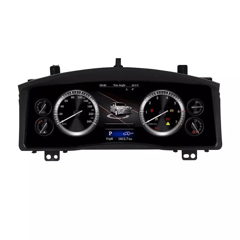 Электронная панель приборов Toyoya Land Cruiser 200 2008-2015 - Carmedia NH-LCD-T01 с сенсорным LCD / ЖК 12.3" экраном QLED (CarPlay)