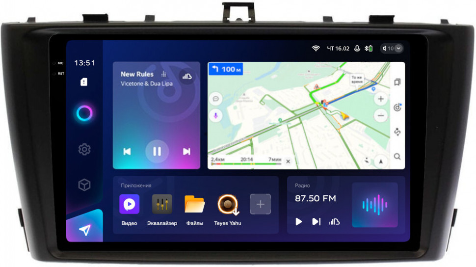Магнитола для Toyota Avensis 2009-2013 - Teyes CC3-2K 360 QLed Android 10, ТОП процессор, SIM-слот, CarPlay (CarPlay)