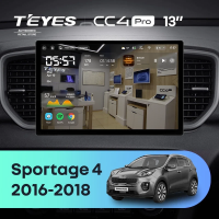 Штатная магнитола для Kia Sportage 4 QL (2016-2018) (Экран 13") - Teyes CC4 Pro на Android 13, 8-ядер, 8ГБ-128ГБ, SIM-слот
