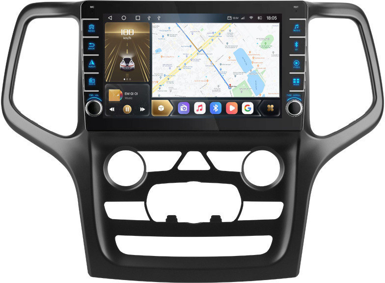 Магнитола для Jeep Grand Cherokee 2013-2022 - Carmedia EW-9176 (крутилки) QLed, Android 10, ТОП процессор, CarPlay, SIM-слот (CarPlay)
