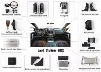 Набор для обновления салона LC200 2007-2015 в LC200 2016-2022 - Carmedia TY-INT-BL-LC200 (цвет темный) (CarPlay)