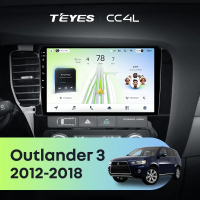 Штатная магнитола для Mitsubishi Outlander 3 GF0W GG0W (2012-2018) Тип-A Правый руль - Teyes CC4L на Android 14, 8-ядер, 6ГБ-64ГБ, SIM-слот