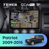 Штатная магнитола для Jeep Patriot (2009-2015) (Экран 11") - Teyes CC4 Pro на Android 13, 8-ядер, 12ГБ-256ГБ, SIM-слот