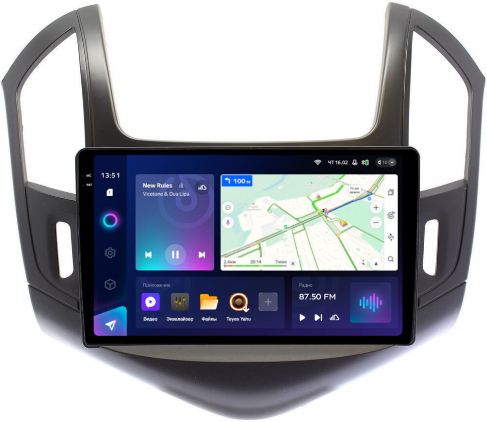 Магнитола для Chevrolet Cruze 2012-2015 (серебро/черный) - Teyes CC3-2K QLed Android 10, ТОП процессор, SIM-слот, CarPlay (CarPlay)