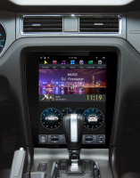 Магнитола для Ford Mustang 2009-2013 (климат) - Carmedia ZF-1258A-Q6 ("Тесла-Стиль") Android 11, 8ГБ+128ГБ, SIM-слот (CarPlay)