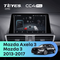 Штатная магнитола для Mazda Axela 3 / Mazda 3 (2013-2017) (0din) Правый руль (Экран 9,5") - Teyes CC4 Pro на Android 13, 8-ядер, 8ГБ-128ГБ, SIM-слот