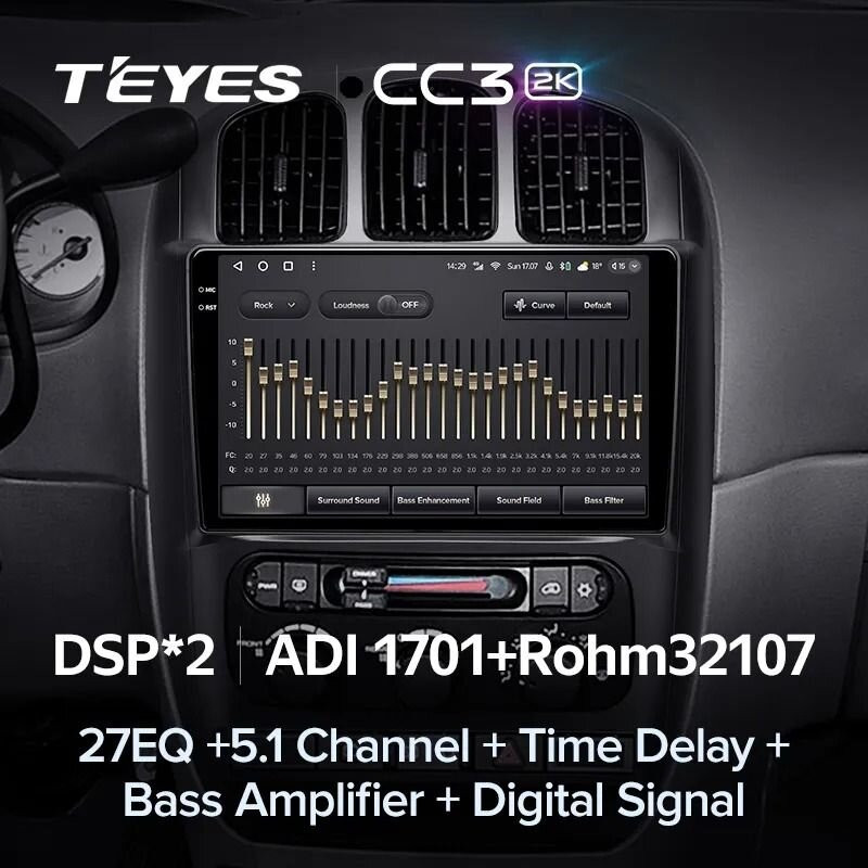 Штатная магнитола Teyes CC3 2K 4/64 Chrysler Town & Country 4 RS (2000-2007) Тип-A