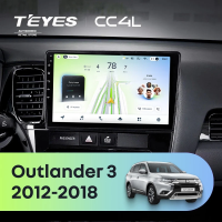 Штатная магнитола для Mitsubishi Outlander 3 (2012-2018) Тип-B - Teyes CC4L на Android 14, 8-ядер, 6ГБ-64ГБ, SIM-слот