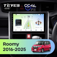 Штатная магнитола для Toyota Roomy (2016-2026) Правый руль - Teyes CC4L на Android 14, 8-ядер, 6ГБ-64ГБ, SIM-слот