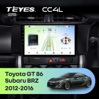 Штатная магнитола для Subaru BRZ / Toyota GT 86 (2012-2016) Правый руль - Teyes CC4L на Android 14, 8-ядер, 6ГБ-64ГБ, SIM-слот
