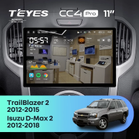 Штатная магнитола для Chevrolet TrailBlazer 2 (2012-2015) (Экран 11") - Teyes CC4 Pro на Android 13, 8-ядер, 12ГБ-256ГБ, SIM-слот