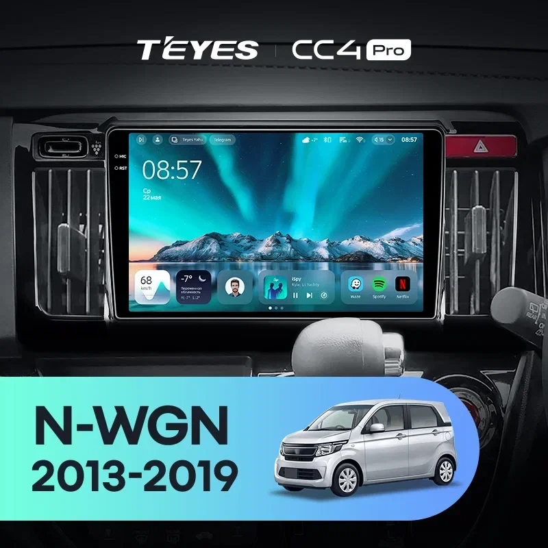 Штатная магнитола для Honda N-WGN (2013-2019) (Экран 9,5") - Teyes CC4 Pro на Android 13, 8-ядер, 12ГБ-256ГБ, SIM-слот