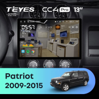 Штатная магнитола для Jeep Patriot (2009-2015) (Экран 13") - Teyes CC4 Pro на Android 13, 8-ядер, 12ГБ-256ГБ, SIM-слот