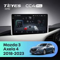 Штатная магнитола для Mazda Axela 4 / Mazda 3 (2018-2023) (0din) Правый руль (Экран 10,36") - Teyes CC4 Pro на Android 13, 8-ядер, 8ГБ-128ГБ, SIM-слот