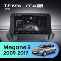 Штатная магнитола для Renault Megane 3 (2009-2017) (0din) (Экран 9,5") - Teyes CC4 Pro на Android 13, 8-ядер, 8ГБ-128ГБ, SIM-слот