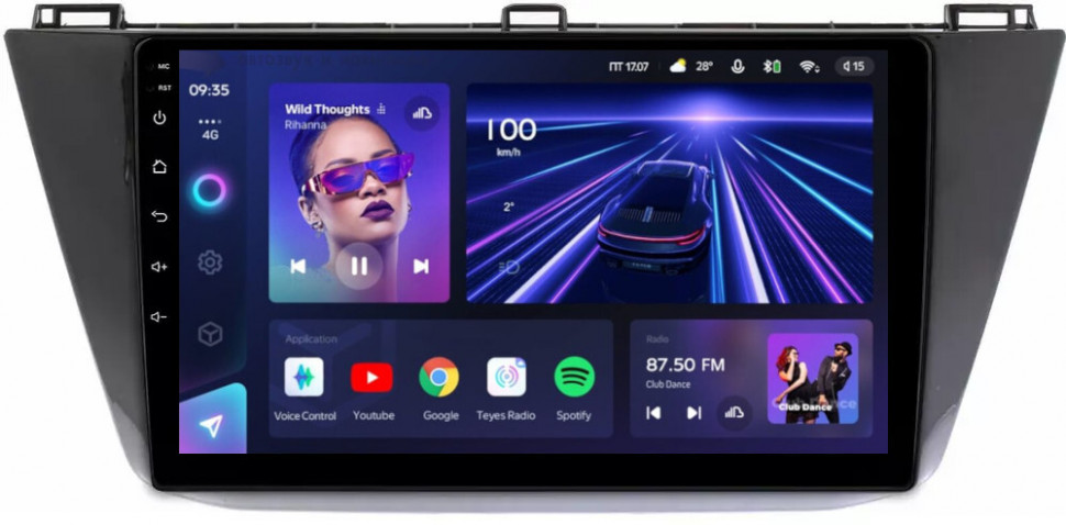 Магнитола для Volkswagen Tiguan 2017+ - Teyes CC3 Android 10, ТОП процессор, 4/32 Гб, CarPlay, SIM-слот (CarPlay)