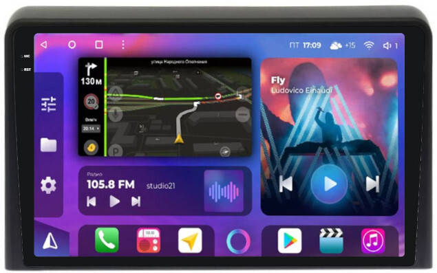Магнитола для Hyundai Sonata 2017-2019 (LF) - FarCar XXL1054M Android 12, QLED, ТОП процессор, 8Гб+256Гб, CarPlay, SIM-слот (CarPlay)