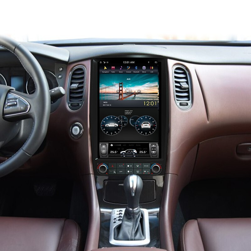 Магнитола для Infiniti EX 25 / QX50 2013-2018 - Carmedia ZF-1250-GE экран 12.1" в стиле "Тесла" на Android 13, 8/128Гб, CarPlay, 4G SIM-слот
