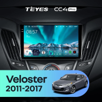 Штатная магнитола для Hyundai Veloster FS (2011-2017) (Экран 9,5") - Teyes CC4 Pro на Android 13, 8-ядер, 8ГБ-128ГБ, SIM-слот
