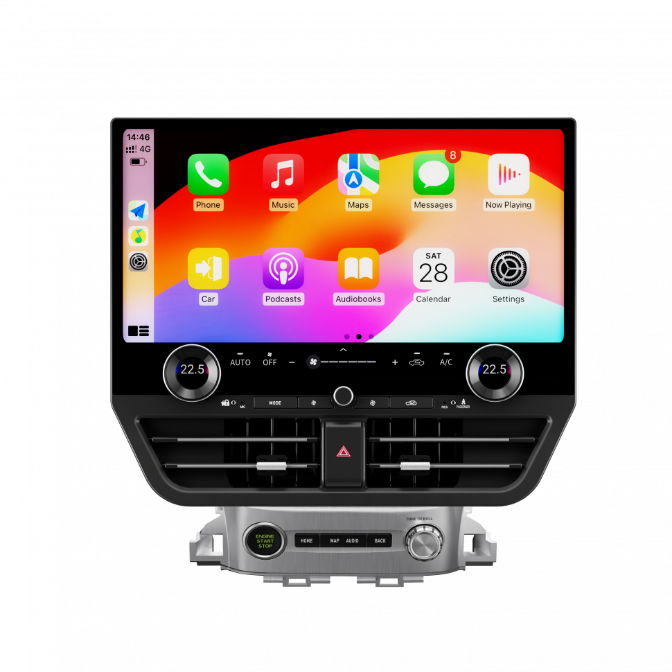 Магнитола для Toyota Land Cruiser 200 2015-2021 (топовая комплектация) - Carmedia ZF-3033-GE на Android 13, 8Гб+128Гб, 4G SIM-слот, CarPlay