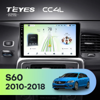 Штатная магнитола для Volvo S60 Y20 (2010-2018) - Teyes CC4L на Android 14, 8-ядер, 6ГБ-64ГБ, SIM-слот