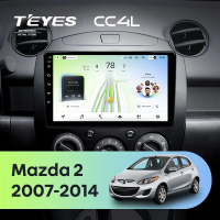 Штатная магнитола для Mazda 2 DE (2007-2014) - Teyes CC4L на Android 14, 8-ядер, 6ГБ-64ГБ, SIM-слот