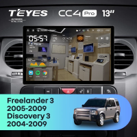 Штатная магнитола для Land Rover Discovery 3 (2004-2009) / Freelander 3 (2005-2009) (Экран 13") - Teyes CC4 Pro на Android 13, 8-ядер, 8ГБ-128ГБ, SIM-слот