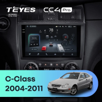 Штатная магнитола для Mercedes-Benz C-Class W203 CL203 C209 A209 (2004-2011) (Экран 9,5") - Teyes CC4 Pro на Android 13, 8-ядер, 8ГБ-128ГБ, SIM-слот