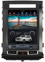 Магнитола для Toyota Land Cruiser 200 2007-2015 (отдельный экран климата) - Carmedia ZF-1220-Q6 ("Тесла-Стиль") Android 11, 8ГБ+128ГБ, SIM-слот (CarPlay)