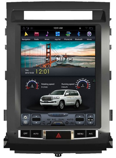 Магнитола для Toyota Land Cruiser 200 2007-2015 (отдельный экран климата) - Carmedia ZF-1220-Q6 ("Тесла-Стиль") Android 11, 8ГБ+128ГБ, SIM-слот (CarPlay)