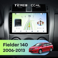 Штатная магнитола для Toyota Corolla Fielder 140 (2006-2013) Тип-B - Teyes CC4L на Android 14, 8-ядер, 6ГБ-64ГБ, SIM-слот