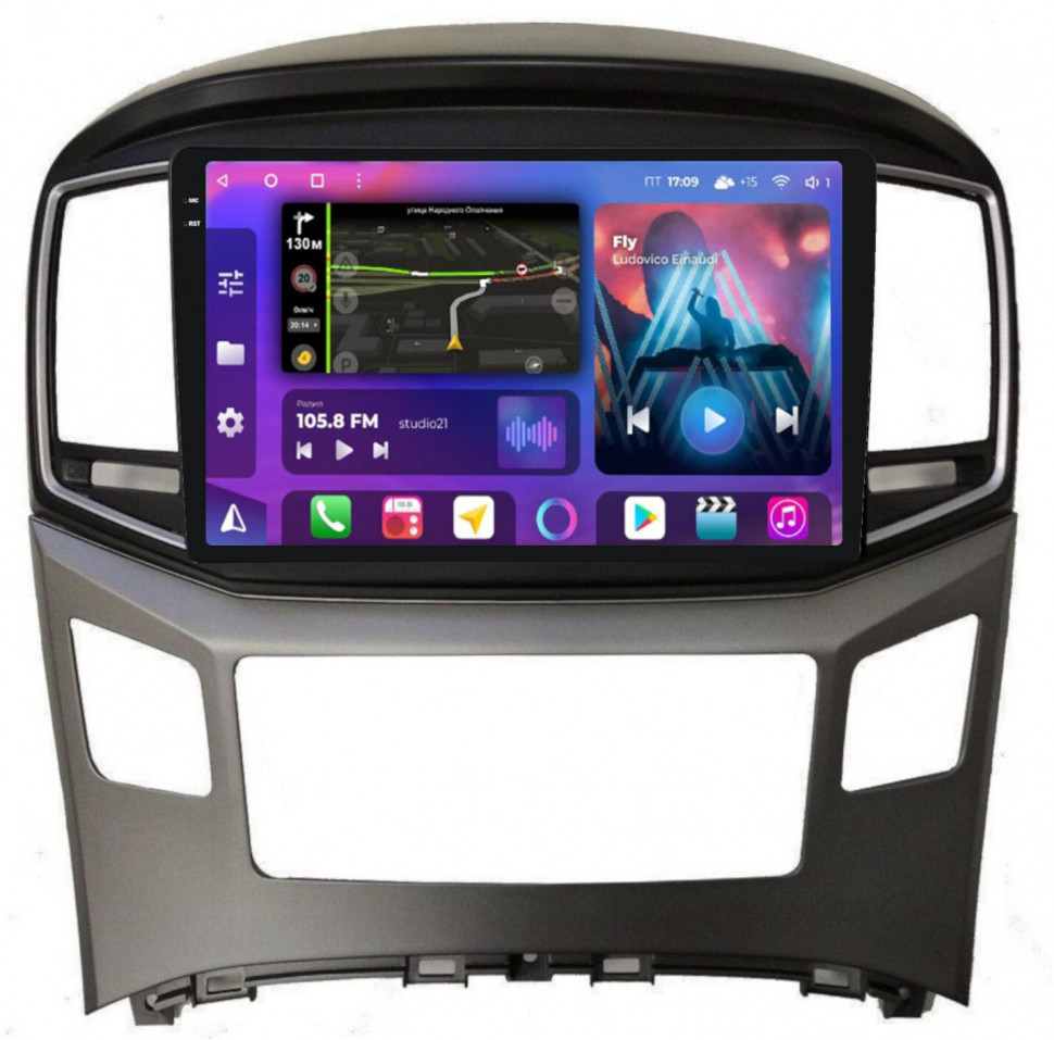 Магнитола для Hyundai H1 2015-2022 - FarCar XXL586M Android 12, QLED, ТОП процессор, 8Гб+256Гб, CarPlay, SIM-слот (CarPlay)