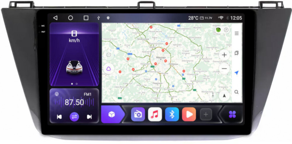 Магнитола для Volkswagen Tiguan 2017+ - Carmedia OL-1913 QLed+2K, Android 12, ТОП процессор, CarPlay, SIM-слот (CarPlay)