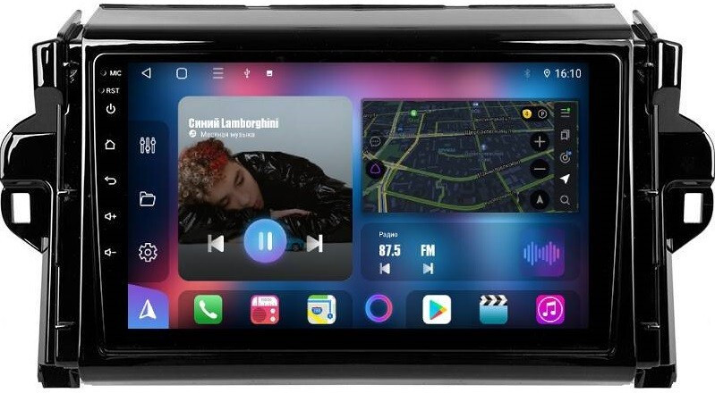 Магнитола для Toyota Fortuner 2015-2022 - FarCar 3055M Android 12, 8-ядер, QLED, Carplay, SIM-слот (CarPlay)