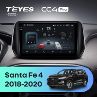 Штатная магнитола для Hyundai Santa Fe 4 (2018-2020) (Экран 10,36") - Teyes CC4 Pro на Android 13, 8-ядер, 12ГБ-256ГБ, SIM-слот