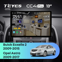 Штатная магнитола для Opel Astra J (2009-2017) (Экран 13") - Teyes CC4 Pro на Android 13, 8-ядер, 8ГБ-128ГБ, SIM-слот