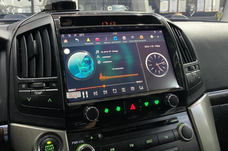 Магнитола для Toyota Land Cruiser 200 2008-2015 (поддержка кругового обзора) - Carmedia ZF-6025H-DSP на Android 9, 6-ТУРБО ядер, 4ГБ-64ГБ (CarPlay)