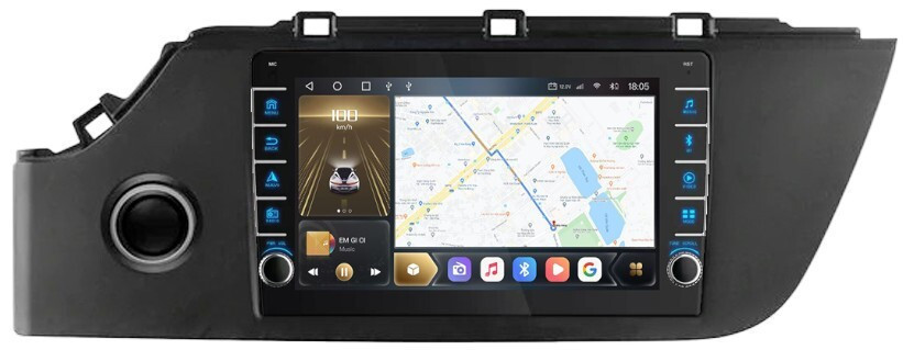 Магнитола для KIA Rio 4, Rio X 2020-2023+ - Carmedia OL-1742-3 (крутилки) QLed, Android 10, ТОП процессор, CarPlay, SIM-слот (CarPlay)